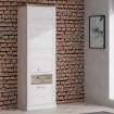 Forte Шкаф шириной 70 см с ящиком Duro, белая сосна/античный дуб, DURS812-T75 - Home Club