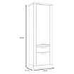 Forte Шкаф шириной 70 см с ящиком Duro, белая сосна/античный дуб, DURS812-T75 - Home Club, изображение 6