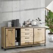 Forte Комода 180 см Trondheim, дуб Artisan/чорний дуб, TDHK242L-C773 - Home Club