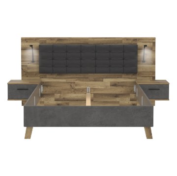 Forte Каркас ліжка + тумбочки, RCQL1164B-C692 - Home Club