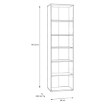 Forte Вузька висока відкрита шафа 55 см Old – Wood Vintage, T2KR02-H51 - Home Club, зображення 4