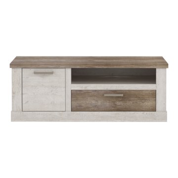 Forte Тв-тумба 140 см Duro, белая сосна/античный дуб, DURT221L-T75 - Home Club