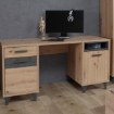 Forte Письмовий стіл 150 см Raven, дуб Artisan/бетон темно-сірий, RVXB221-C772 - Home Club