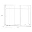 Forte Розсувна шафа 270 см Nektarius Secret Grey, SSQS12411-U58 - Home Club, зображення 9