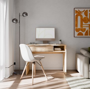 Forte Письменный стол 101 см Orkney, дуб Mauvella, OKYB221-D108 - Home Club