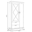 Forte Витрина шириной 110 см с ящиками Kashmir, белая сосна, KSMV723L-D43 - Home Club, изображение 6