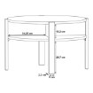 Forte Круглий журнальний столик 75x75 см Tobago, дуб Artisan, CFTT5024-D78 - Home Club, зображення 4
