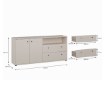 Forte Шафка 145 см Archbox, пісочний, T2KT231-U60 - Home Club, зображення 8