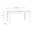 Forte Раздвижной стол 160x90 см Jokkaz, дуб «Флагстафф»/чёрный, TBLT7029-M559 - Home Club, изображение 6