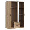 Forte Шафа з дзеркалом 120 см із шухлядами Niko, дуб Artisan, NIKS82-D78 - Home Club, зображення 5
