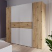 Forte Шкаф с раздвижными дверцами 200 см Narago, дуб Artisan/белый, KLTS62322-C830 - Home Club
