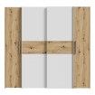 Forte Шкаф с раздвижными дверцами 200 см Narago, дуб Artisan/белый, KLTS62322-C830 - Home Club, изображение 2