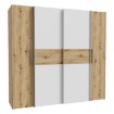Forte Шкаф с раздвижными дверцами 200 см Narago, дуб Artisan/белый, KLTS62322-C830 - Home Club, изображение 4