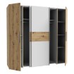Forte Шкаф с раздвижными дверцами 200 см Narago, дуб Artisan/белый, KLTS62322-C830 - Home Club, изображение 5