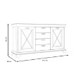 Forte Комод 180 см Kashmir, сосна, белый, KSMK26-D43 - Home Club, изображение 4