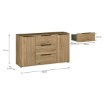 Forte Комода 145 см Orkney, дуб Mauvella, OKYK231-D108 - Home Club, зображення 8