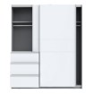 Forte Розсувна шафа 170 см із шухлядами Winn 2, біла, W2QS823E71-120 - Home Club, зображення 3