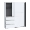 Forte Розсувна шафа 170 см із шухлядами Winn 2, біла, W2QS823E71-120 - Home Club, зображення 5