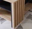 Forte Кавовий столик з ламелями 80x80 см Cardigan Чорний/Дуб Artisan, CFTT5150-M624 - Home Club, зображення 6