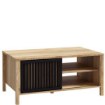 Forte Журнальний столик з ламелями 105x65 см Jytana Дуб Mauvella/Чорний, CFTT5161-M635 - Home Club, зображення 2