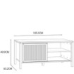 Forte Журнальний столик з ламелями 105x65 см Jytana Дуб Mauvella/Чорний, CFTT5161-M635 - Home Club, зображення 6