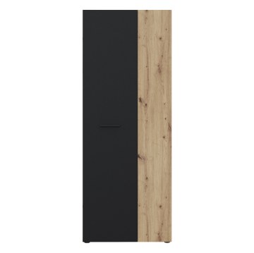 Forte Шафа 70 см Net306 Дуб Artisan/Чорний, MS264-M712 - Home Club