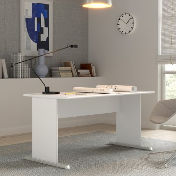 Forte Белый письменный стол 145x70 см, T2KT22-120 - Home Club