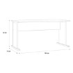 Forte Білий письмовий стіл 145x70 см, T2KT22-120 - Home Club, зображення 4