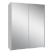 Forte Розсувна шафа з дзеркалом 150 см Schach&matt, біла, SHMS72235-120 - Home Club, зображення 4