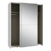 Forte Розсувна шафа з дзеркалом 150 см Schach&matt, біла, SHMS72235-120 - Home Club, зображення 5