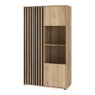 Forte Витрина 95 см Arank «Дуб Маувелла»/Черный, AXKV621L-M635 - Home Club, изображение 9