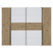 Forte Шафа 270 см Narago, білий/дуб Artisan, NRGS82511-C830 - Home Club, зображення 3