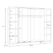 Forte Шафа 270 см Narago, білий/дуб Artisan, NRGS82511-C830 - Home Club, зображення 8