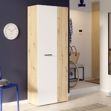 Forte Шкаф для обуви 70 см Net306, дуб Artisan/белый, MS263-C830 - Home Club