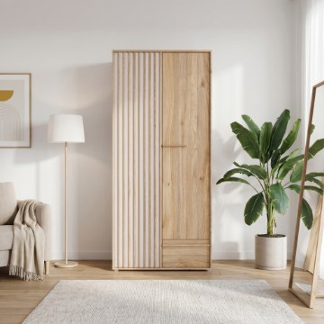 Forte Шкаф 95 см Arank «Песочный»/«Дуб Маувелла», AXKS921L-M802 - Home Club