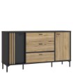 Forte Комода з ламелями 160 см Joakimis Дуб Mauvella/Чорний, JMXK231-M637 - Home Club, зображення 2