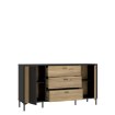 Forte Комода з ламелями 160 см Joakimis Дуб Mauvella/Чорний, JMXK231-M637 - Home Club, зображення 3