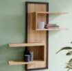 Forte Декоративна полиця 100 см Jytana Дуб Mauvella/Чорний, JTNB01-M635 - Home Club