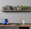 Forte Настінна полиця 110 см Surfinio Сірий/Дуб Катанія, SFNB01-M378 - Home Club