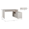Forte Письмовий стіл 120 см Archbox, пісочний, T2KB231L-U60 - Home Club, зображення 9