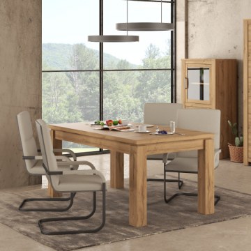 Forte Розкладний стіл 160x90 см Havanna, дуб зі штучним ефектом старіння, ALCT44-D67 - Home Club