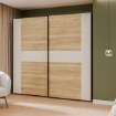 Forte Шафа 220 см Bellevue Пісочний/Дуб Mauvella, BLQS92711-M802 - Home Club