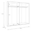 Forte Шафа 220 см Bellevue Пісочний/Дуб Mauvella, BLQS92711-M802 - Home Club, зображення 9