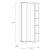 Forte Витрина 90 см Jokkaz, дуб «Флагстафф»/чёрный, JKZV721L-M559 - Home Club, изображение 9