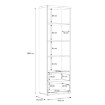 Forte Стелаж 60 см із шухлядами Winnie, дуб Artisan/білий, WNR82-C804 - Home Club, зображення 5