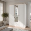 Forte Шафа 170 см Pontypool Білий/Дуб «Ріва», PNTS931-Q214 - Home Club