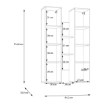 Forte Настенный шкафчик 85 см Breathtaker, дуб Mauvella/песочный, BTHVH331-M845 - Home Club, изображение 10