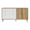 Forte Комод 160 см Harllson, белый/дуб Mauvella, HLTK231REC-M807 - Home Club, изображение 2
