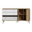 Forte Комод 160 см Harllson, белый/дуб Mauvella, HLTK231REC-M807 - Home Club, изображение 3