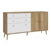 Forte Комод 160 см Harllson, белый/дуб Mauvella, HLTK231REC-M807 - Home Club, изображение 4